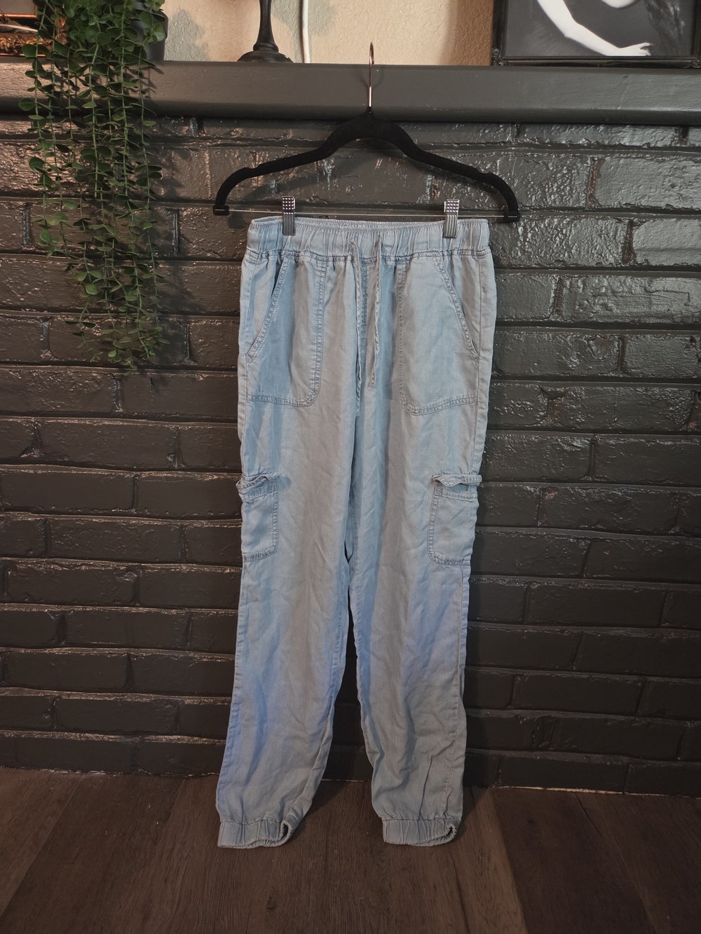 Love Tree Light Blue Men's Cargo Pants with Elastic Ankles